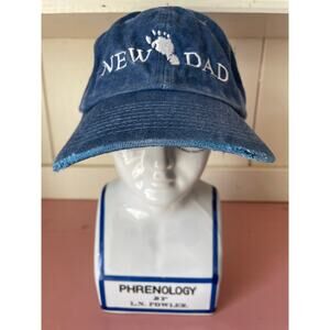 Vintage Worn In "New Dad" Nissin Dad Cap w/ Adjustable Fabric Strap